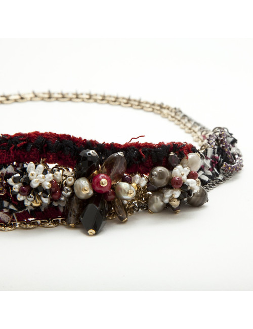 Ceinture  CHANEL "Paris-Bombay"  "CC" perles nacrées et strass