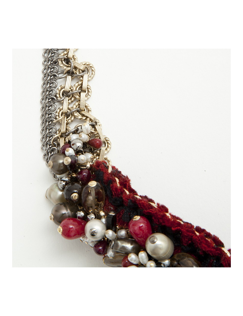 Peigne broche à cheveux CHANEL perles nacrées et strass