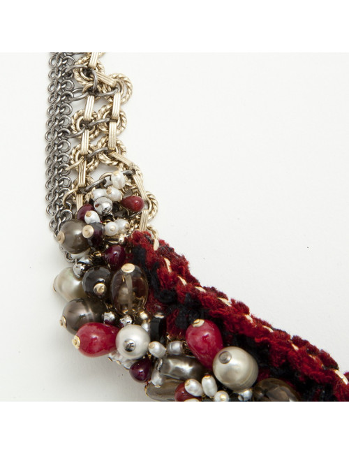 Ceinture  CHANEL "Paris-Bombay"  "CC" perles nacrées et strass