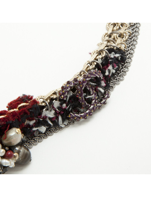 Ceinture  CHANEL "Paris-Bombay"  "CC" perles nacrées et strass