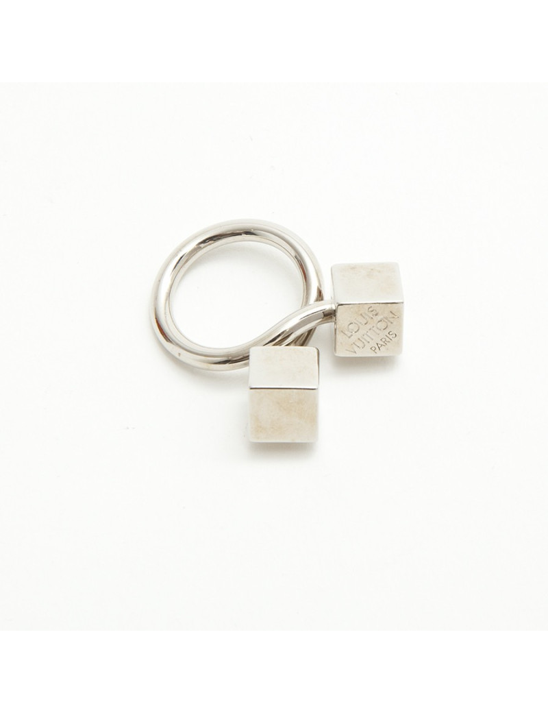 LOUIS VUITTON 2 dice Ring in silver plated metal size 53EU 6.5US