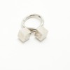 LOUIS VUITTON 2 dice Ring in silver plated metal size 53EU 6.5US
