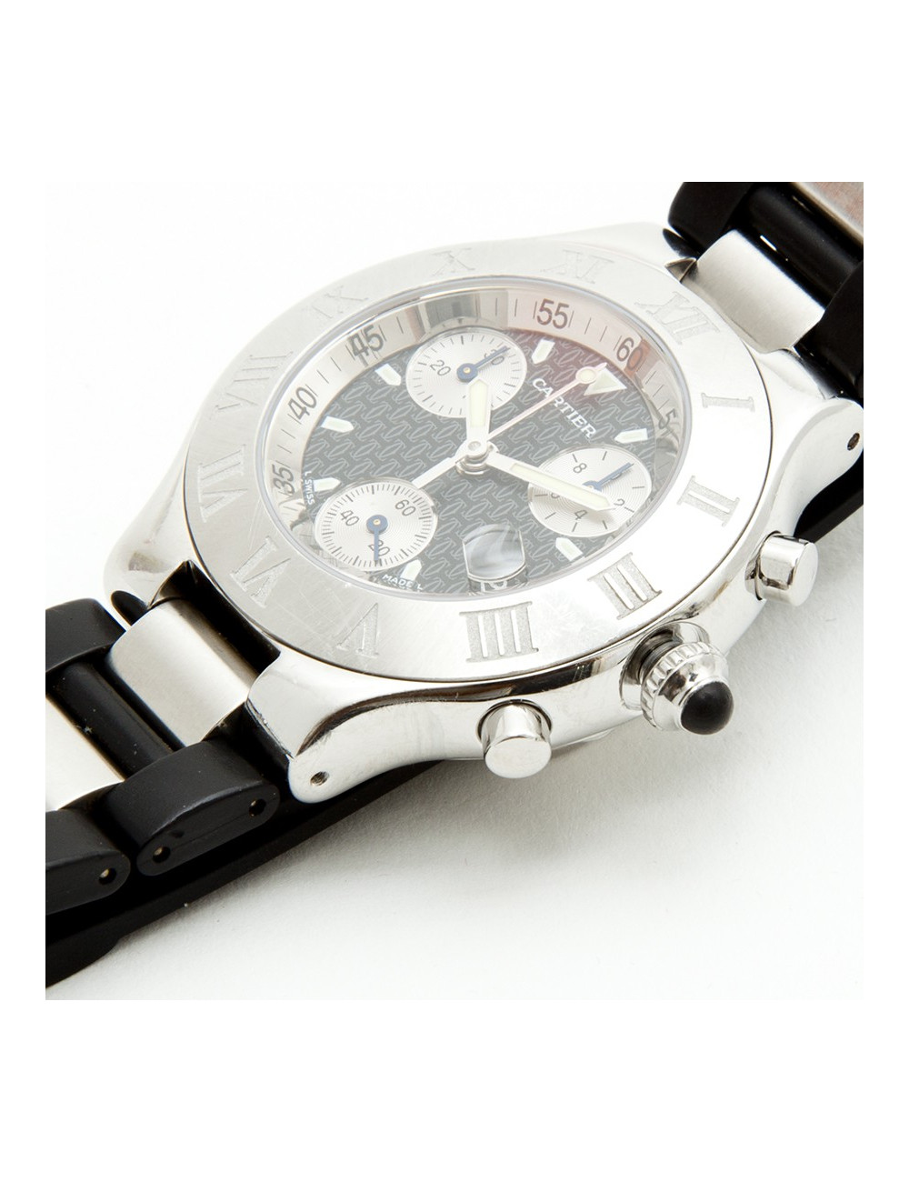 CARTIER 21 Chronoscaph Stainless Steel Quartz Wristwatch for men