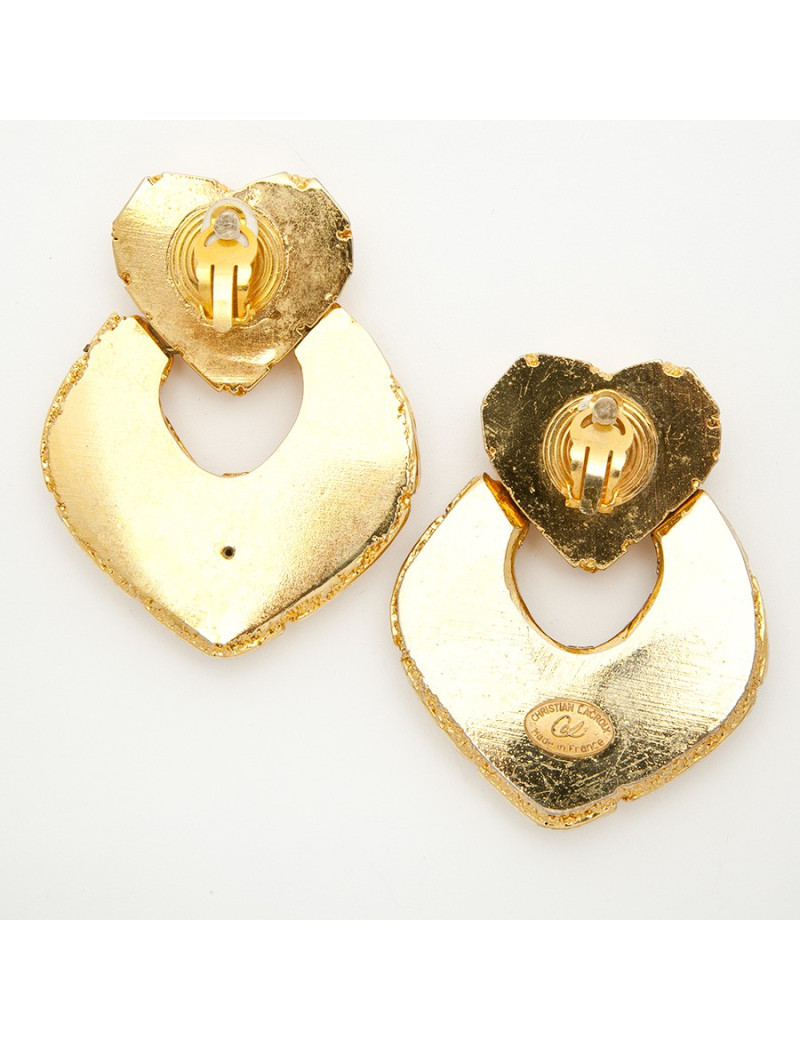 Imposantes boucles d'oreille clips CHRISTIAN LACROIX Vintage