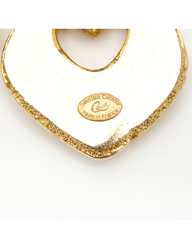 Imposantes boucles d'oreille clips CHRISTIAN LACROIX Vintage