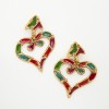 CHRISTIAN LACROIX Vintage clips-on earrings in gilded meatl and colored enamel