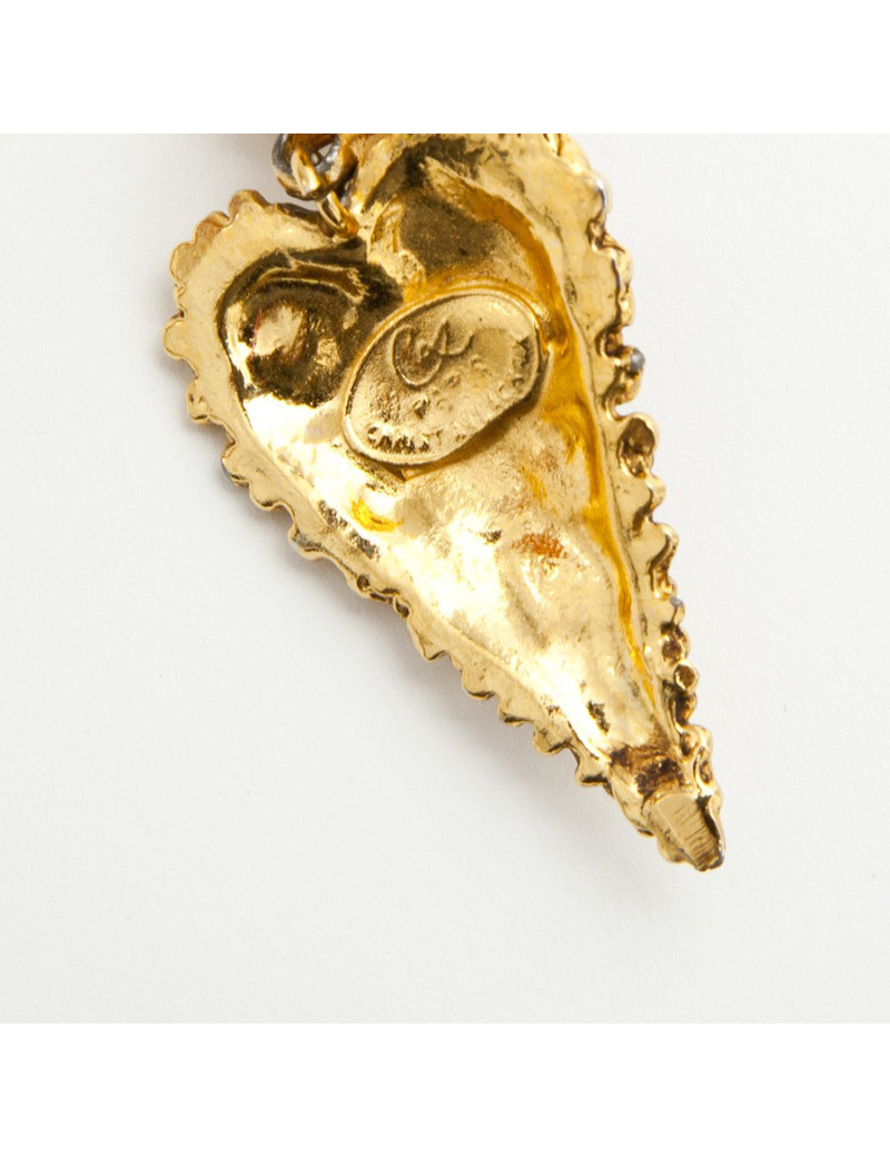boucles d'oreille pendantes clips CHRISTIAN LACROIX Vintage