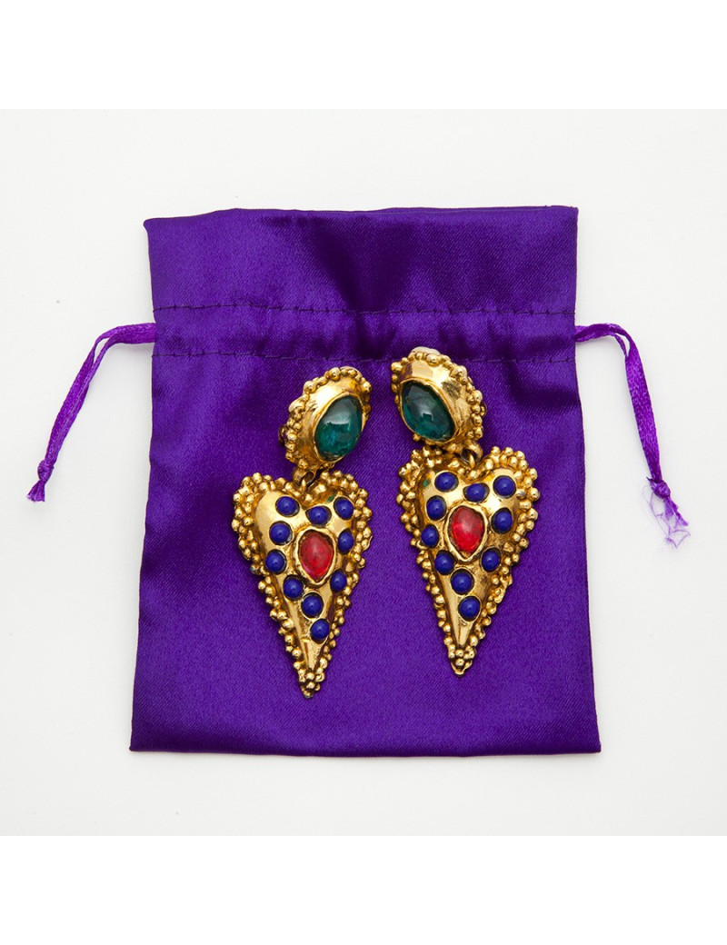 boucles d'oreille pendantes clips CHRISTIAN LACROIX Vintage