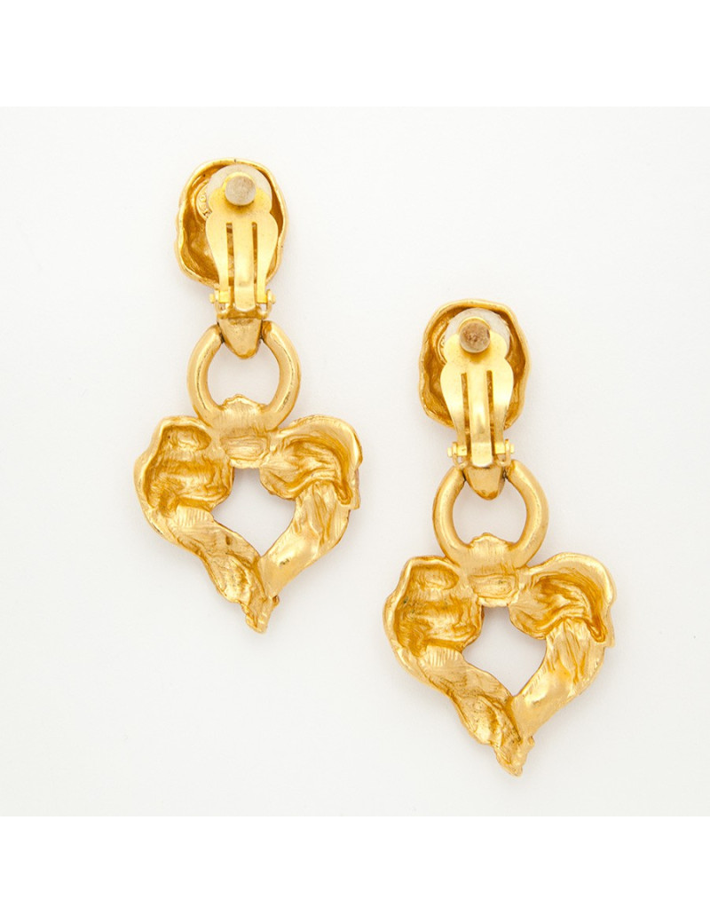 boucles d'oreille pendantes clips CHRISTIAN LACROIX Vintage