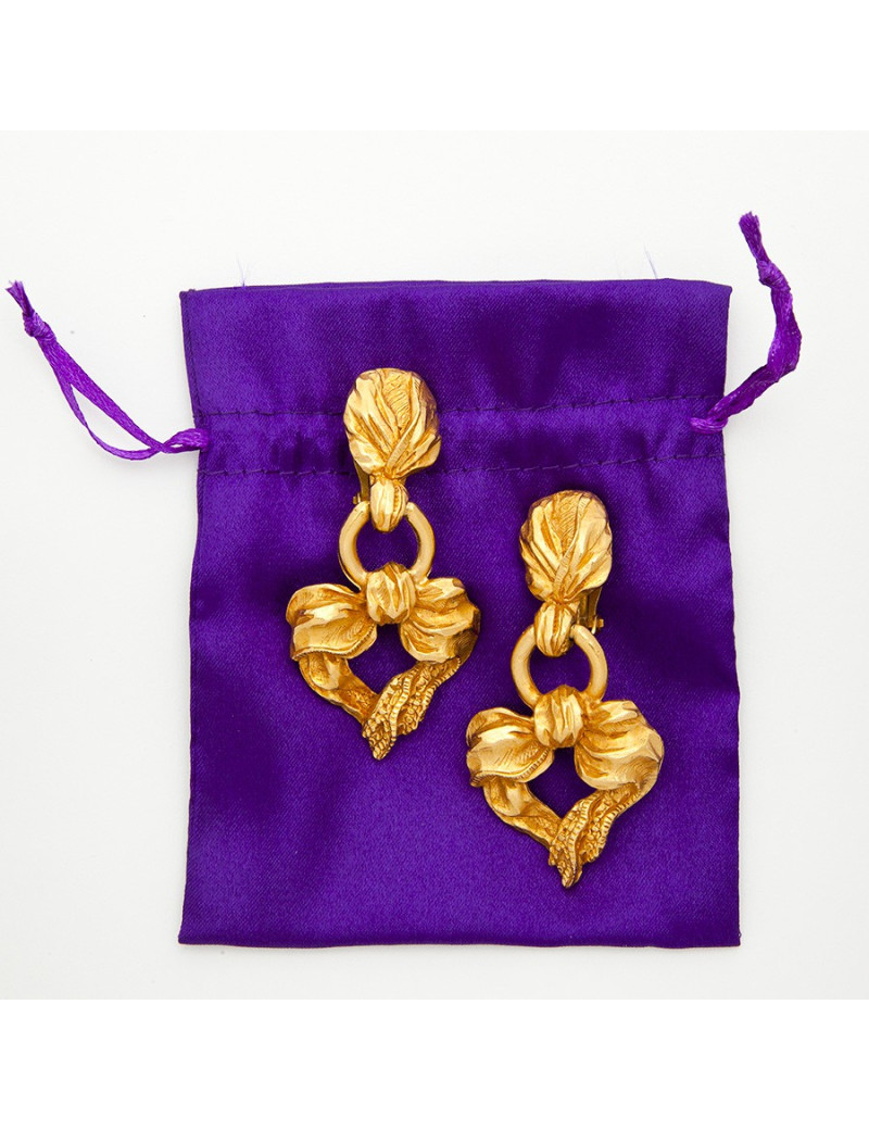 boucles d'oreille pendantes clips CHRISTIAN LACROIX Vintage