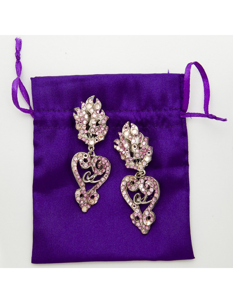 boucles d'oreille pendantes clips CHRISTIAN LACROIX Vintage