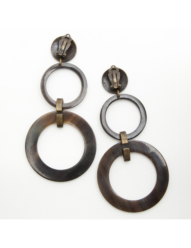 Boucles d'oreille Clips pendantes LA TRIBU RIGAUX