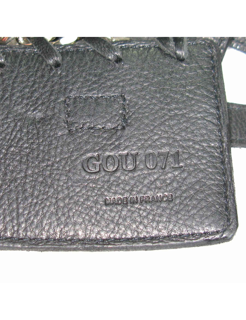 Ceinture JEAN PAUL GAULTIER Vintage T75 en cuir noir et métal argenté