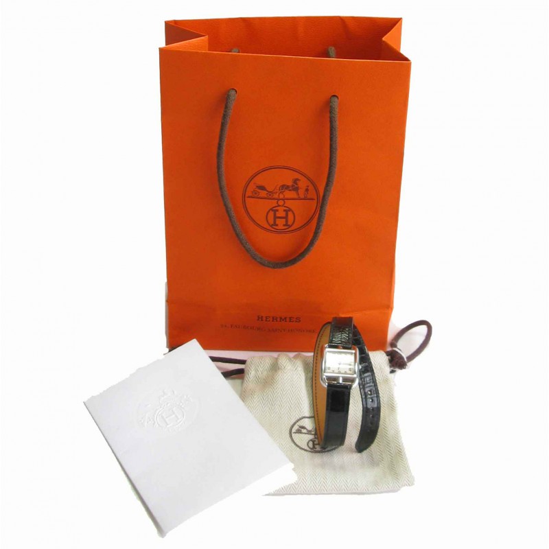 Hermes Hermes Orange Small Shopping Bag + Box for Bracelet