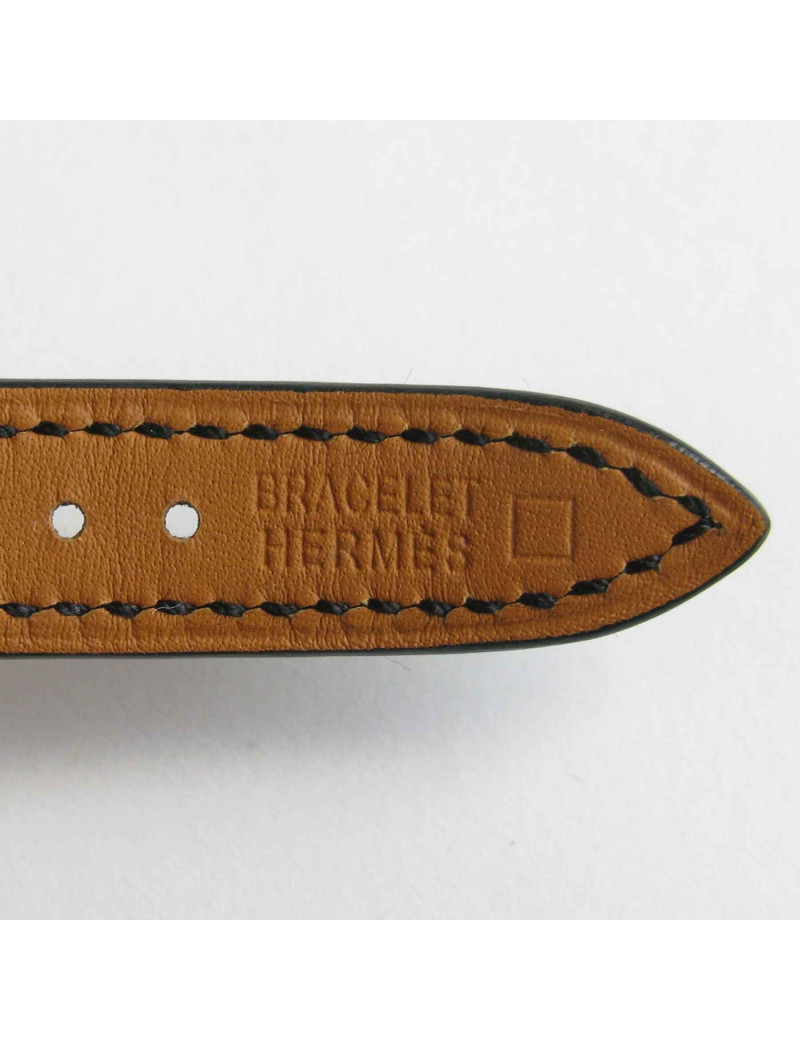 HERMES watch model 'Cape Cod' small model with black mississipi alligato bracelet