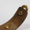 Bracelet HERMES cuir gold et chaînes d'ancre métal doré