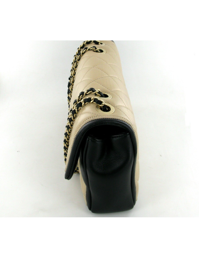 Sac CHANEL timeless bicolor noir et beige