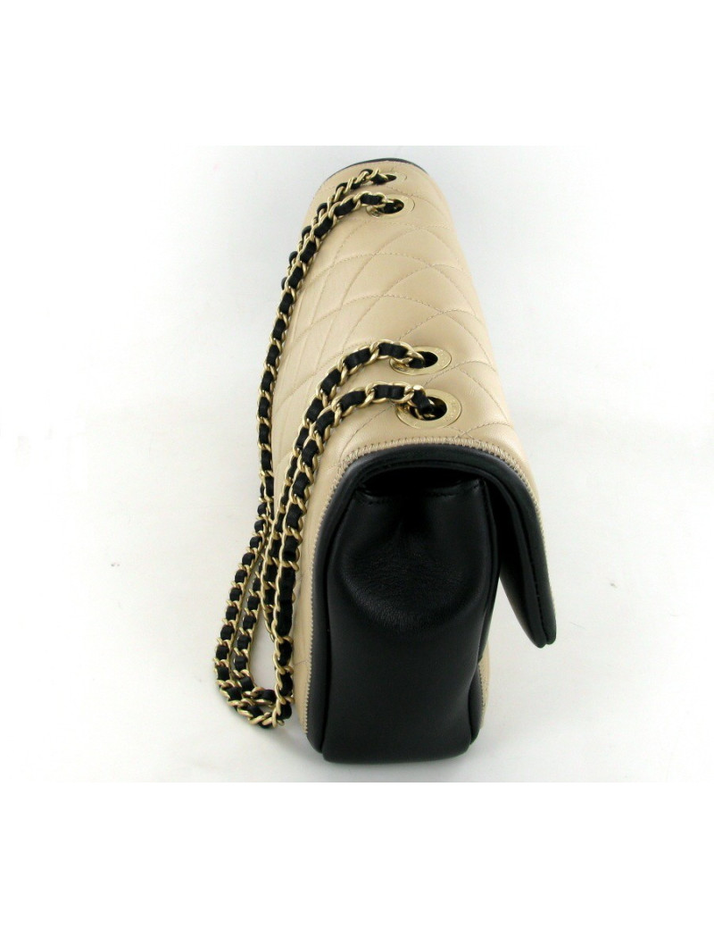 Sac CHANEL timeless bicolor noir et beige