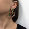 CHRISTIAN LACROIX Vintage clips-on earrings in gilded meatl and colored enamel