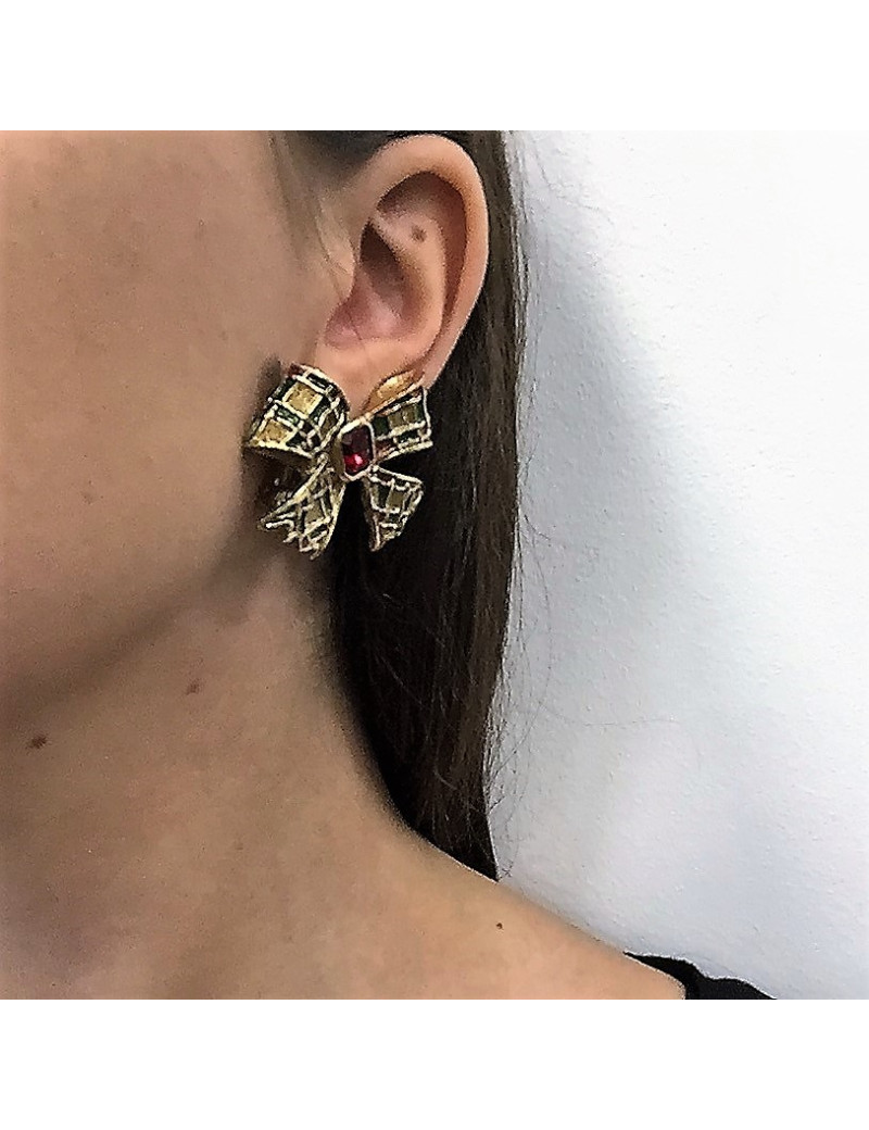 Boucles d'oreille clips YSL  YVES SAINT LAURENT vintage