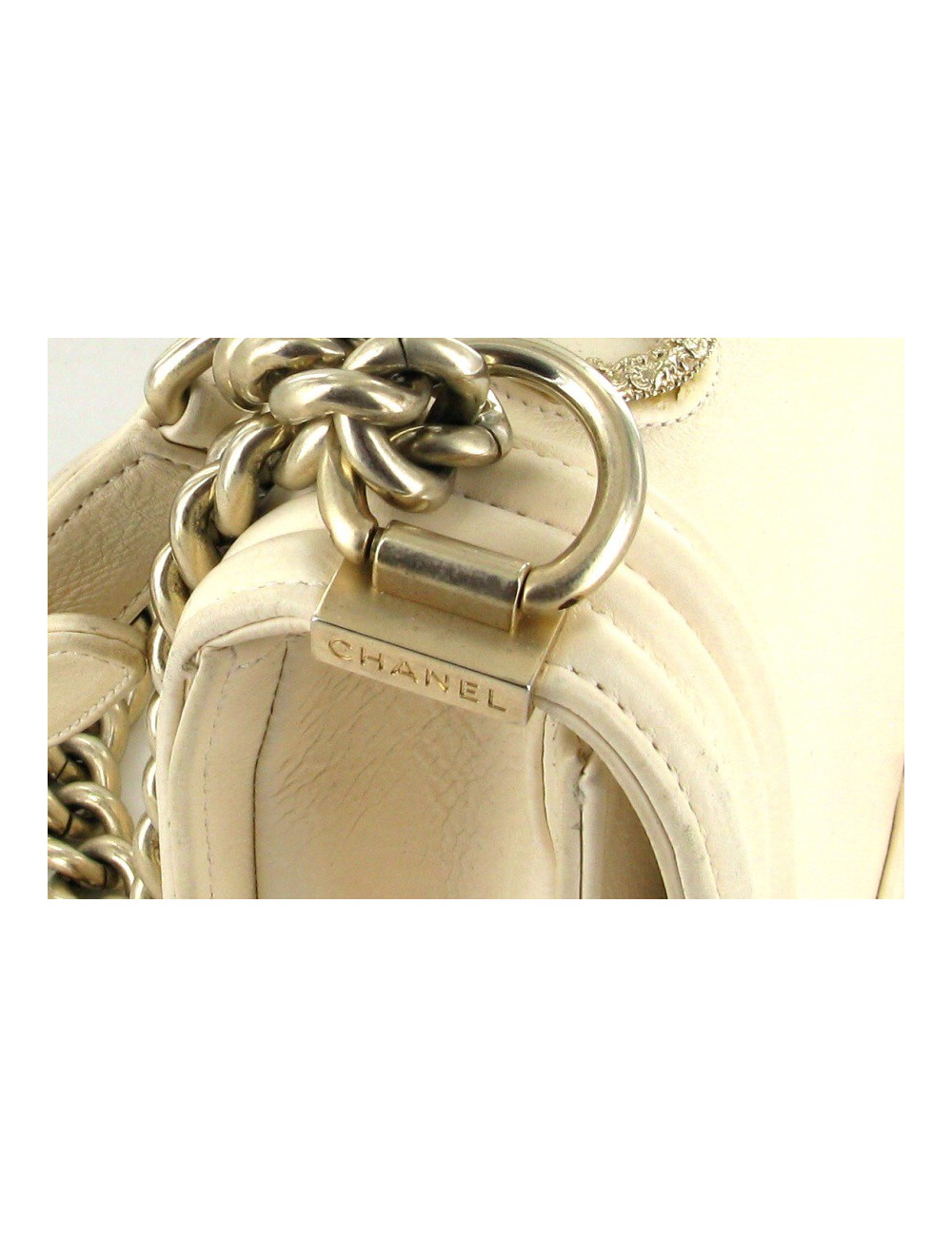 Sac bijoux CHANEL Couture boy couleur écrue