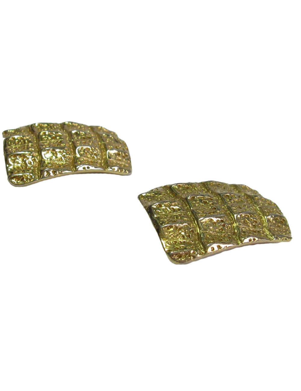 Boucles d'oreilles clips YVES SAINT LAURENT en métal doré