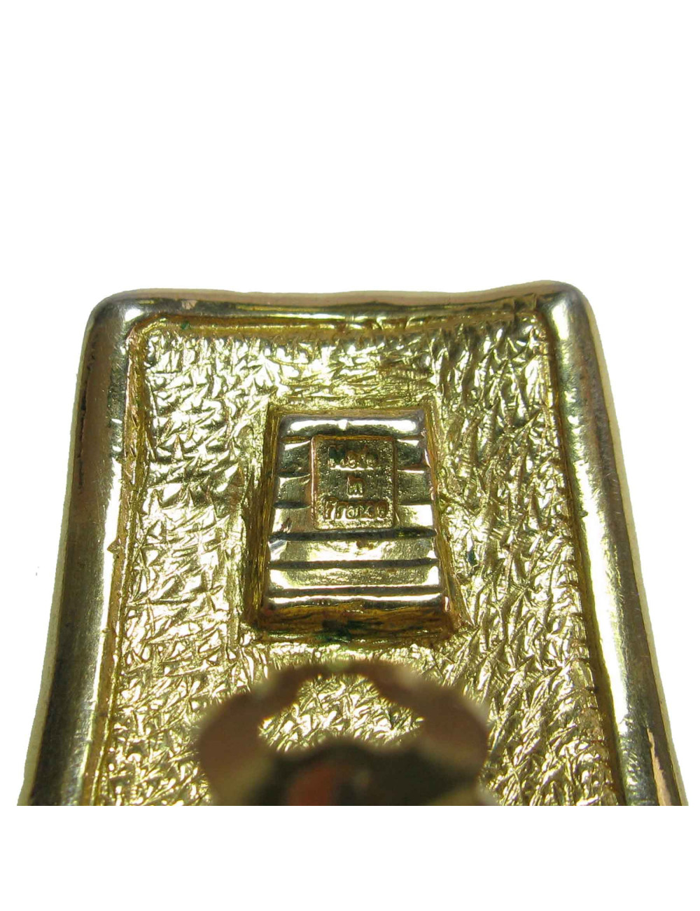 Boucles d'oreilles clips YVES SAINT LAURENT en métal doré