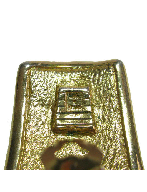 Boucles d'oreilles clips YVES SAINT LAURENT en métal doré