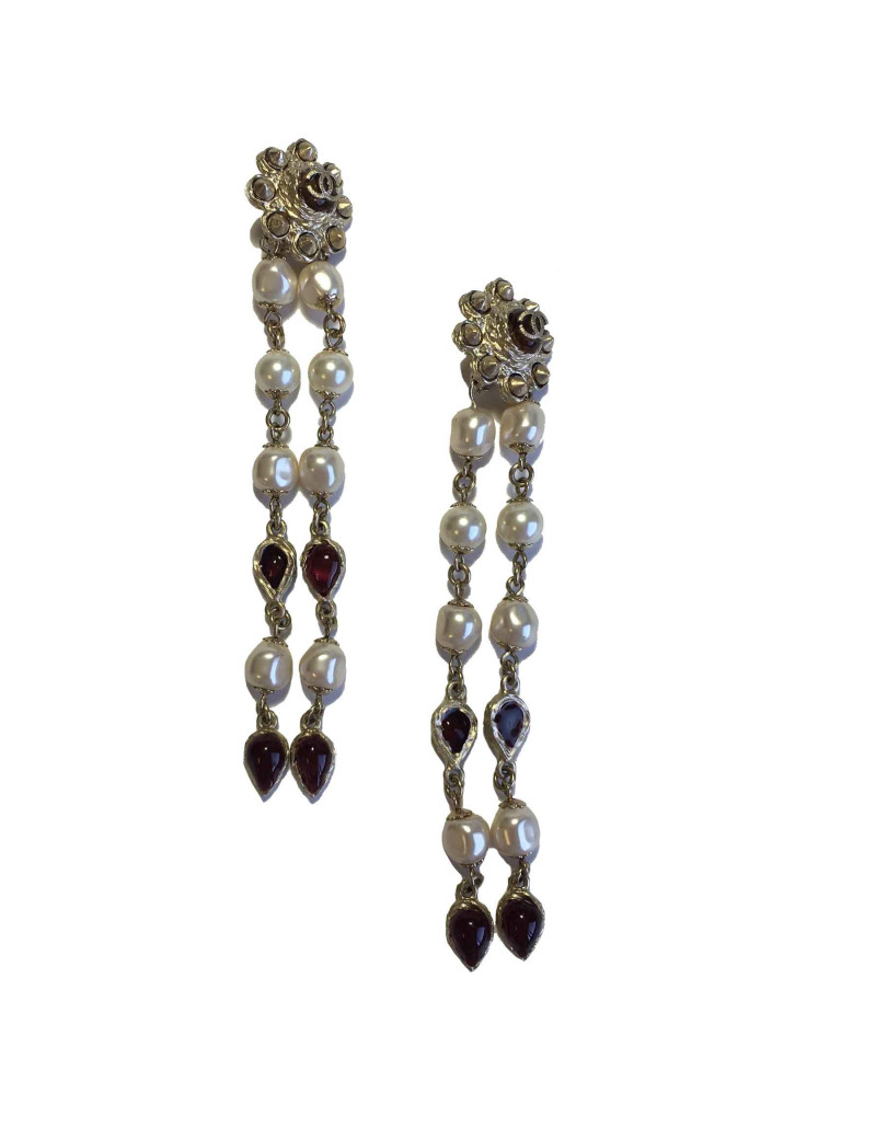 Boucles d'oreille clips CHANEL "Paris-Bombay"