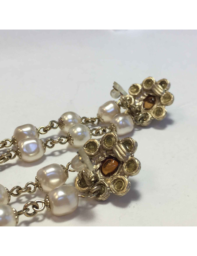 Boucles d'oreille clips CHANEL "Paris-Bombay"