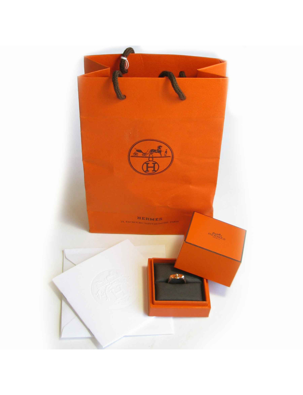 Bague HERMES Collier de chien en or rose