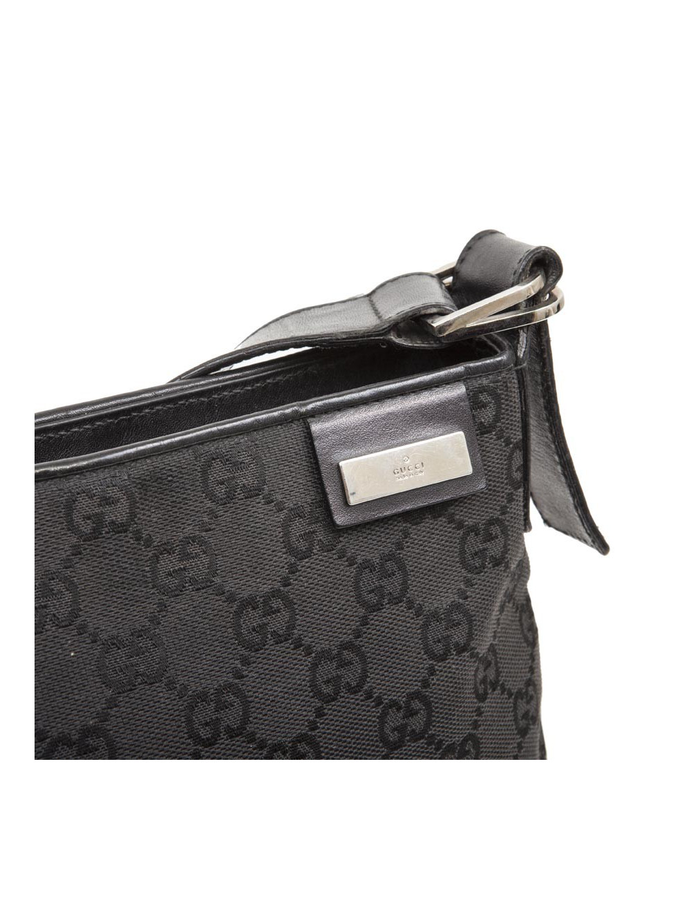 Petit sac  GUCCI en toile noire monogram