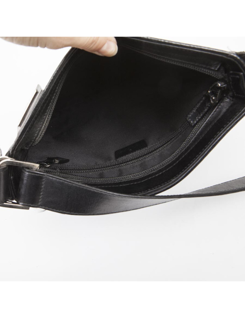 Petit sac  GUCCI en toile noire monogram