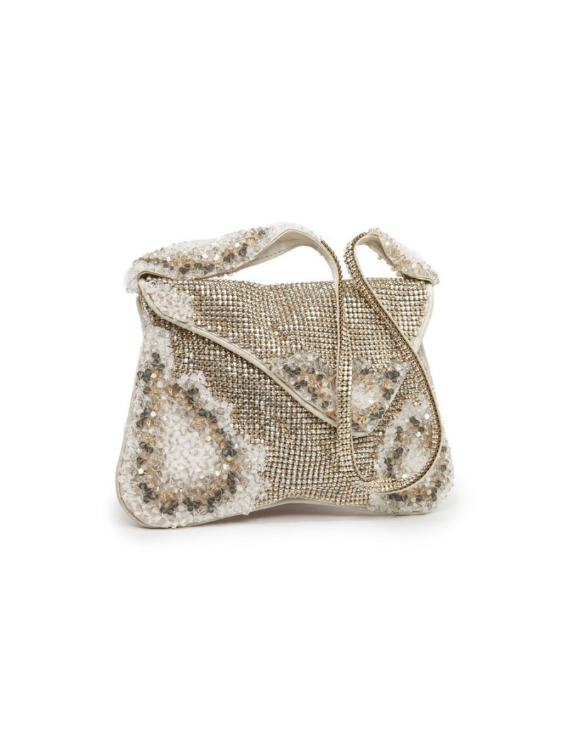 Clutch Crystal golden shadow SWAROVSKI mesh