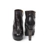 Boots CHANEL T 38.5 bicolores noir et marron