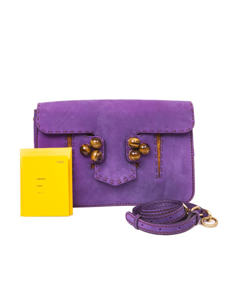 FENDI bag in purple peccary leather