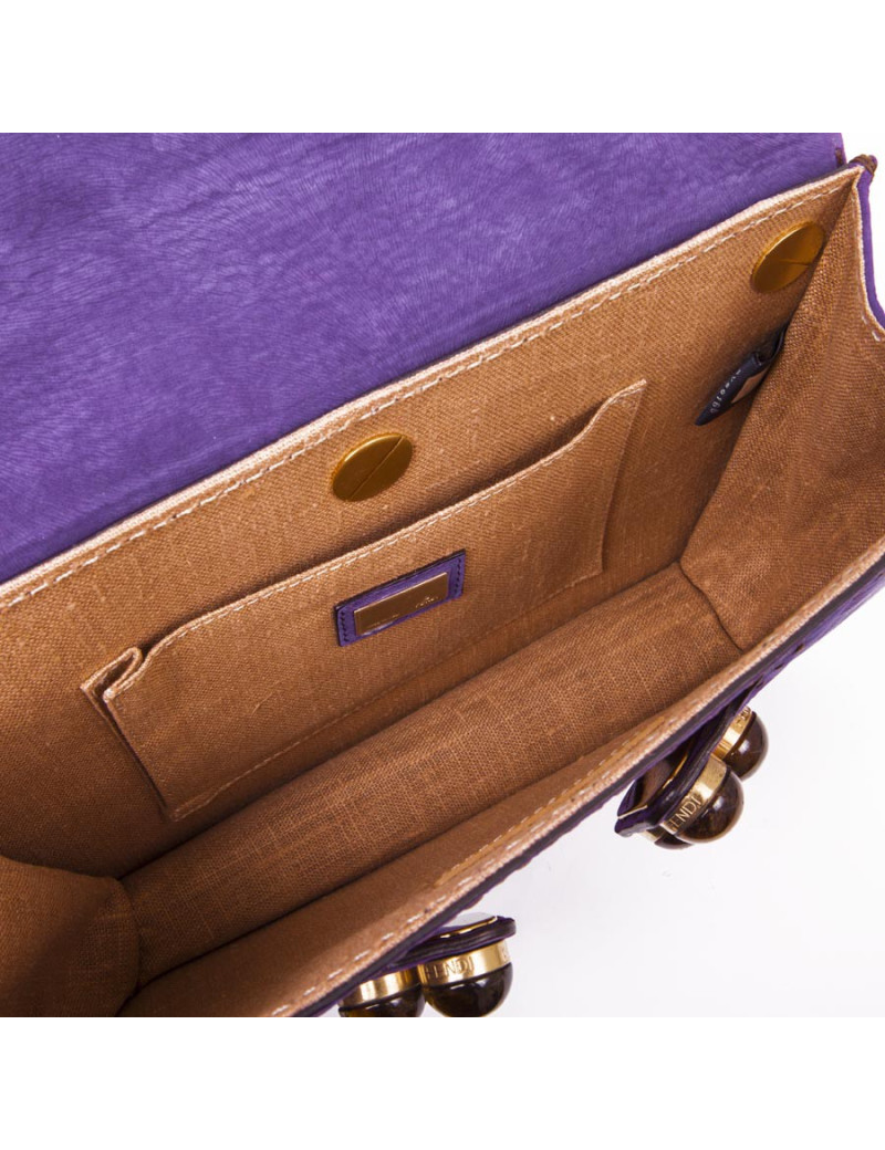 FENDI bag in purple peccary leather