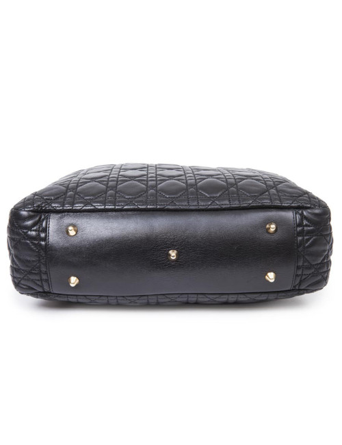 Sac cabas DIOR en cuir matelassé noir