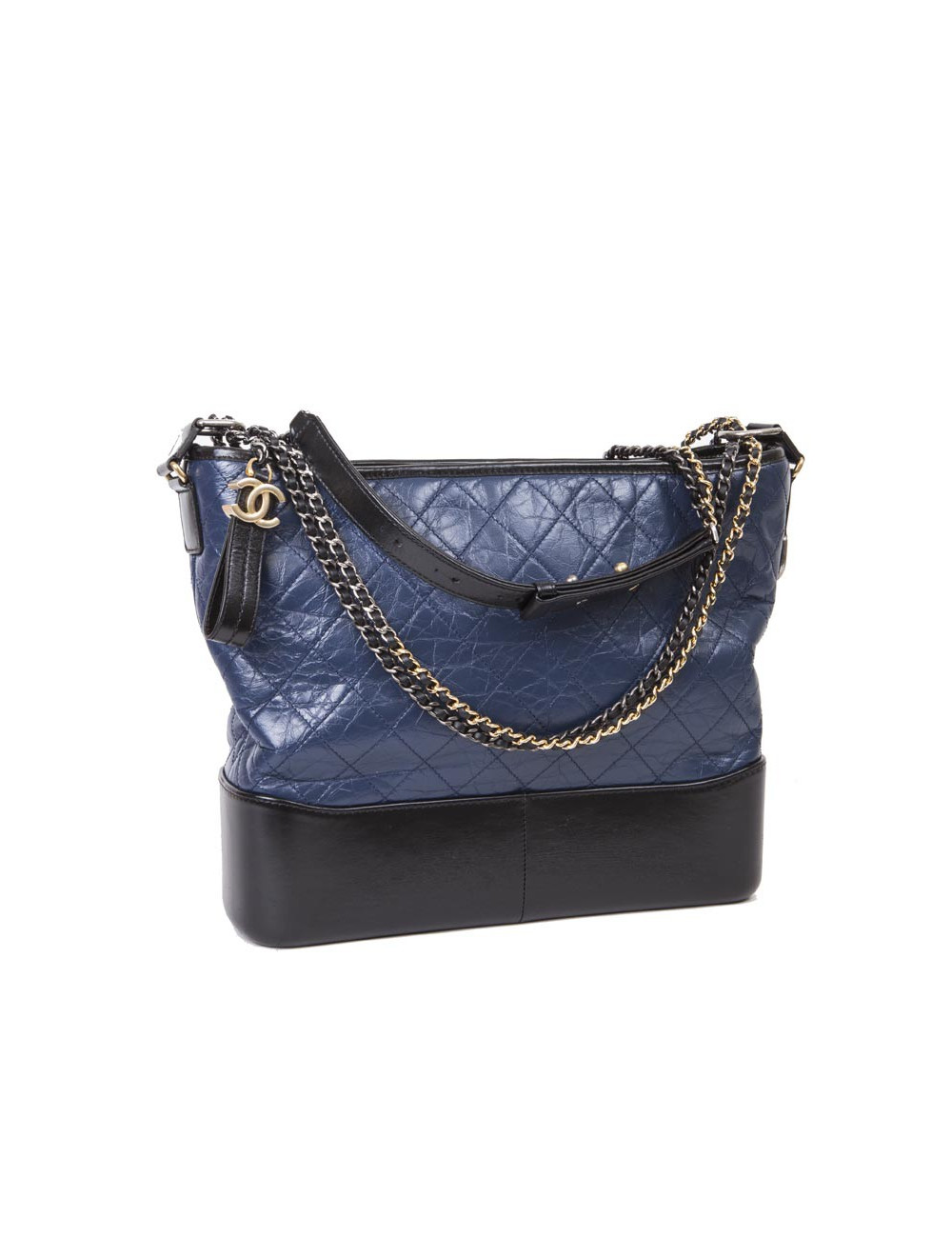 Sac CHANEL Gabrielle bicolore bleu nuit et noir