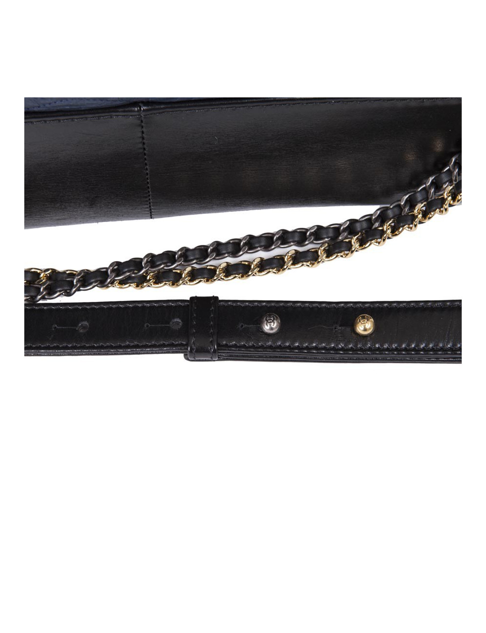 Sac CHANEL Gabrielle bicolore bleu nuit et noir