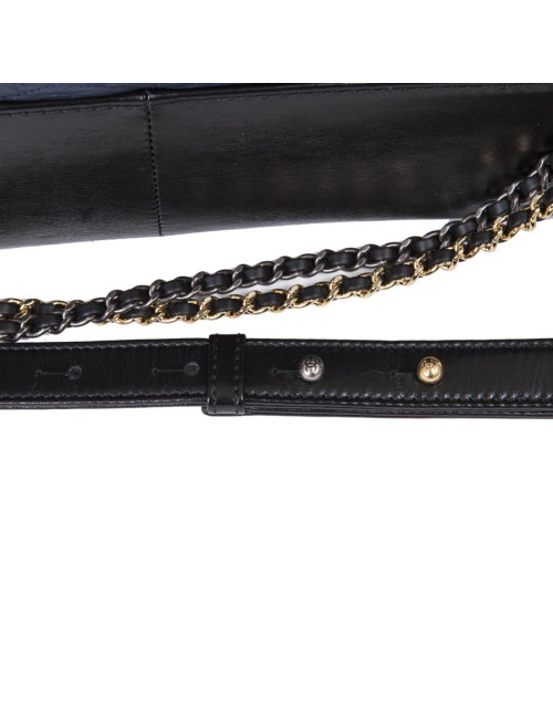 Sac CHANEL Gabrielle bicolore bleu nuit et noir