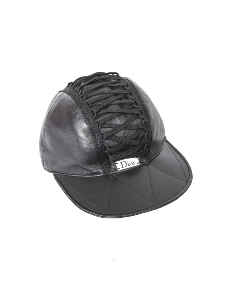 Casquette DIOR T 57 cuir noir