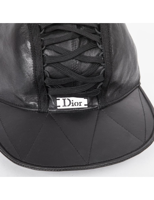 Casquette DIOR T 57 cuir noir