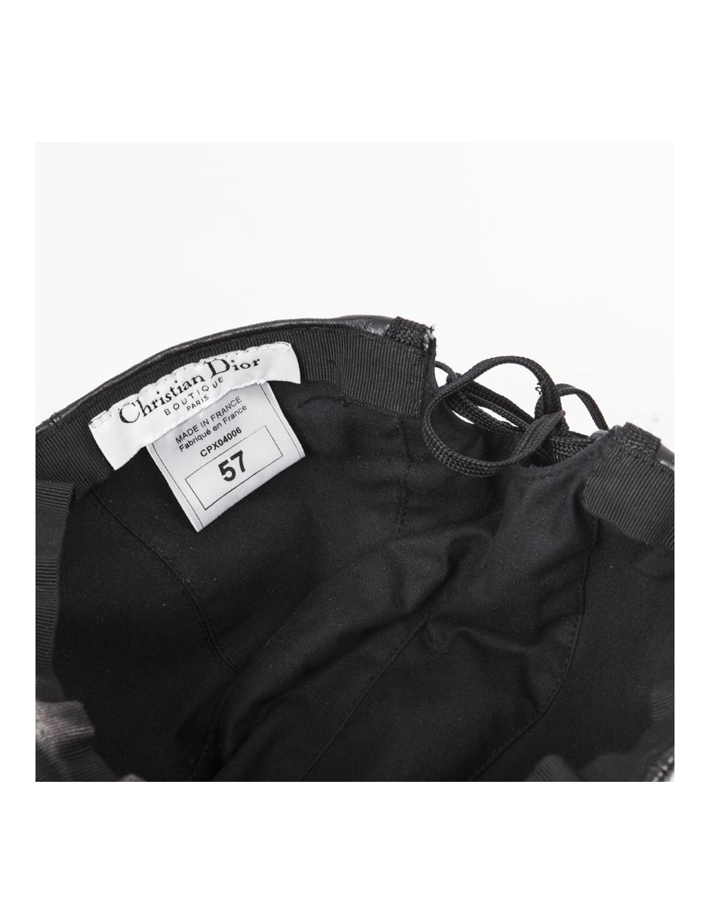 Casquette DIOR T 57 cuir noir