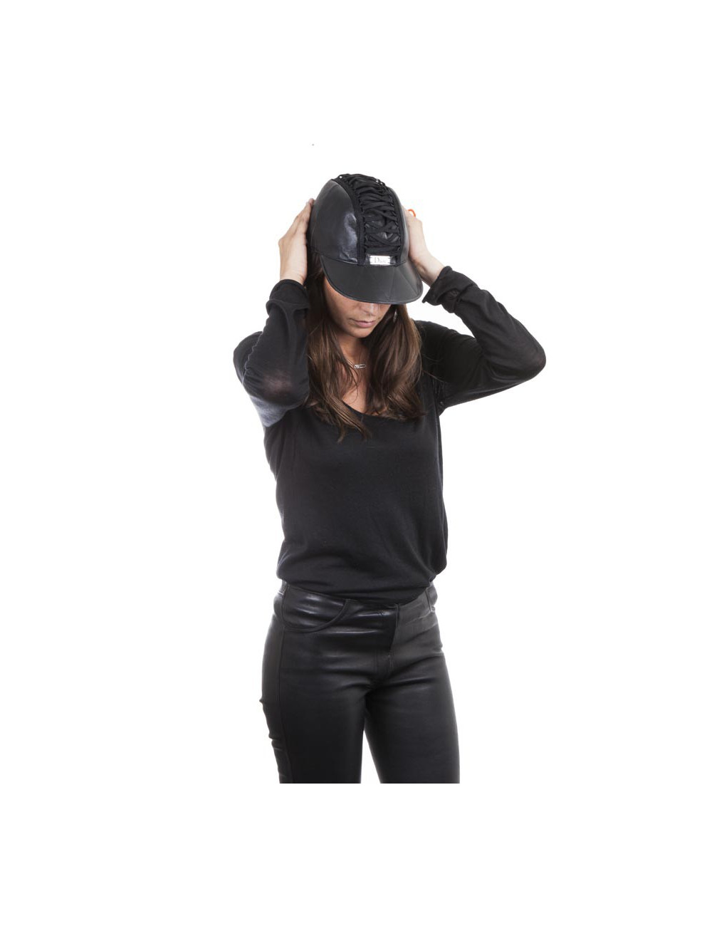 Casquette DIOR T 57 cuir noir