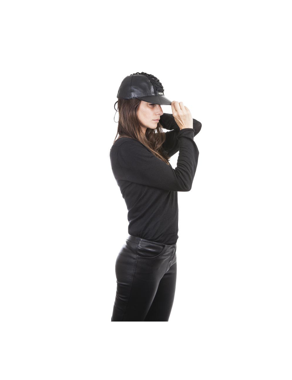 Casquette DIOR T 57 cuir noir