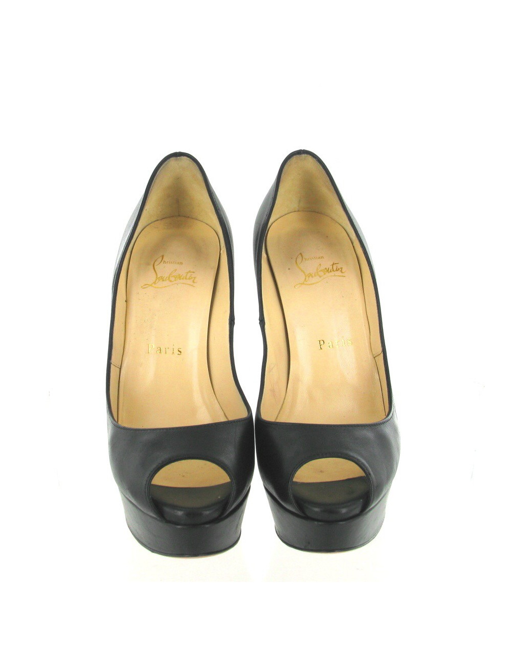 Escarpins LOUBOUTIN T37 en cuir noir