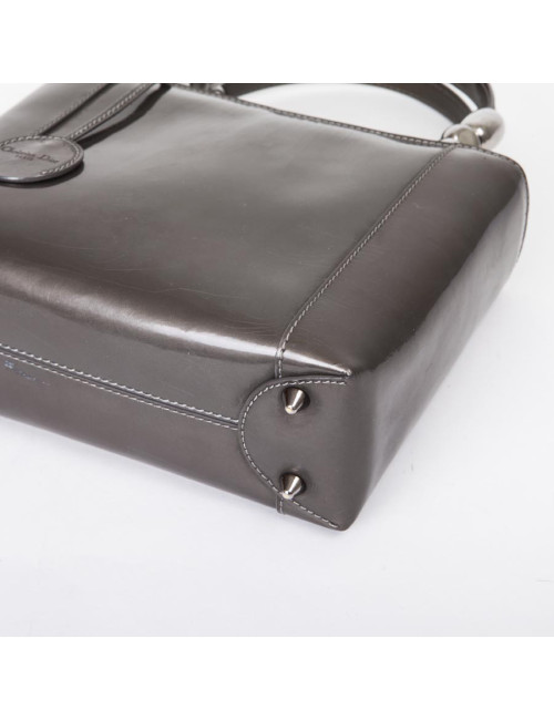 Sac Lady D  DIOR cuir verni  brun