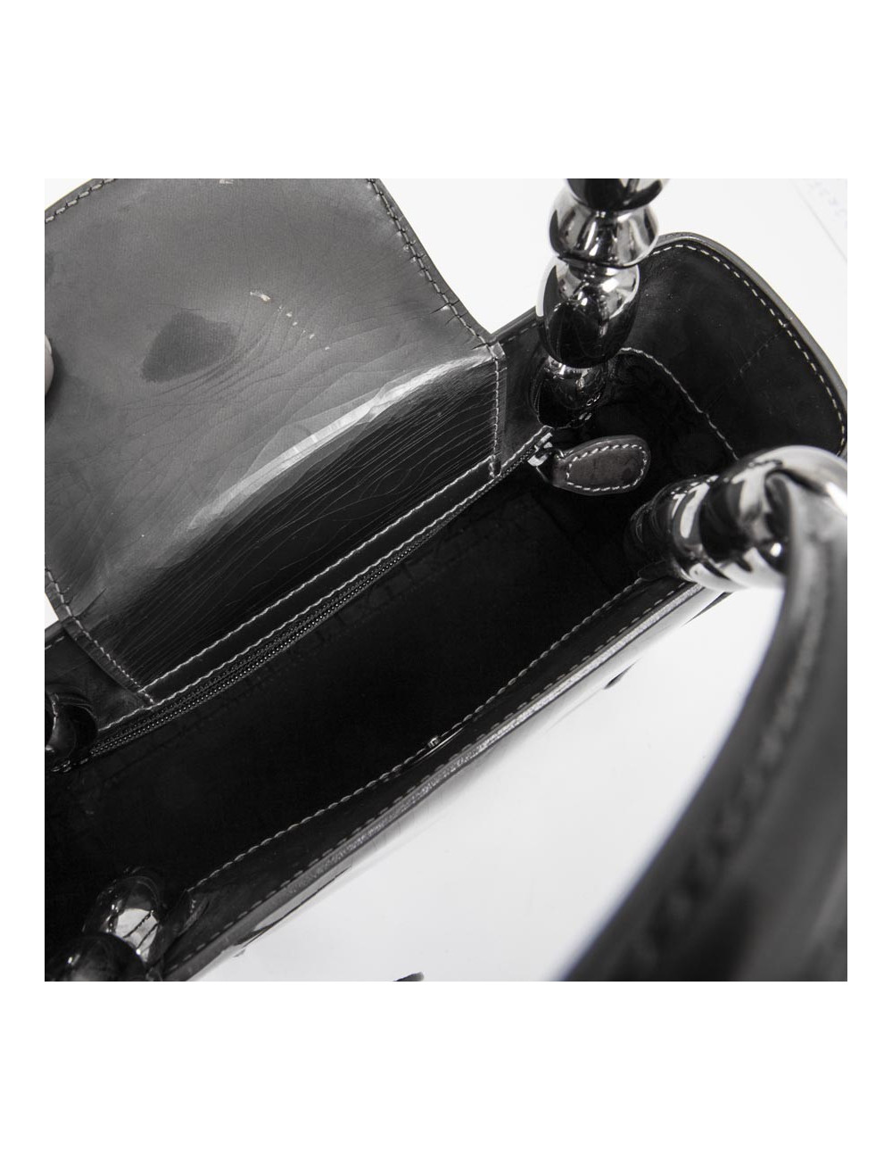 Sac Lady D  DIOR cuir verni  brun