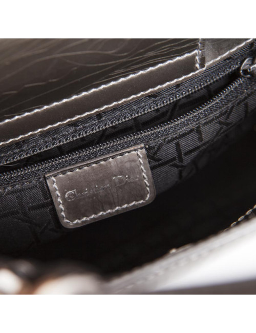 DIOR ' Lady D DIOR' in brown patent leather